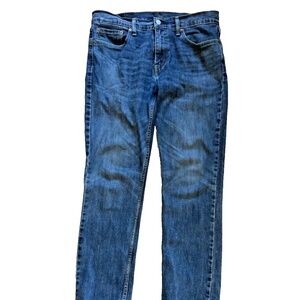 Levi's 511 Dark Blue Washed Denim Slim Fit Men's Jeans 33x32